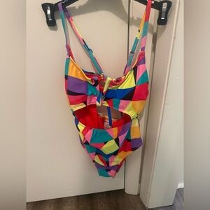 No Boundaries Multicolor Geometric Kids One Piece